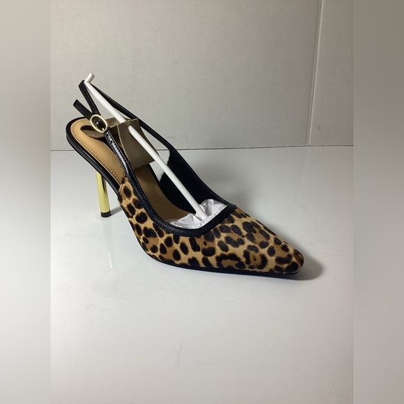 Nine West Orlanda slingback stiletto pump in a leopard print. - Picture 8 of 16